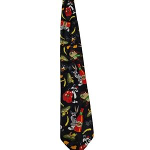 Looney Tunes Novelty Necktie Bugs Bunny Taz‎ Hot Sauce 1996 Cartoon Tie